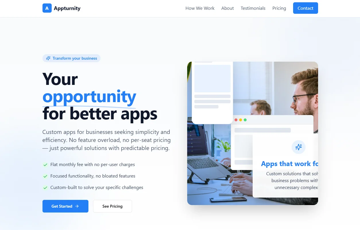 Appturnity consulting platform screenshot